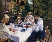 Konstantin Korovin Have tea Sweden oil painting artist